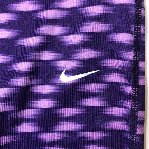 Nike Purple Dri Fit Run Fast Live Fearless Workout Leggings With Back Pocket - Picture 7 of 16
